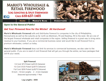 Tablet Screenshot of marioswholesalefirewood.com